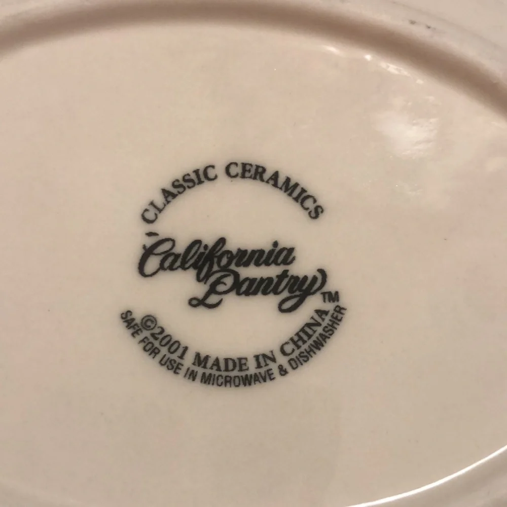 Classic Ceramics Califorina Pantry Yellow with Blue Flowers Mini Platter